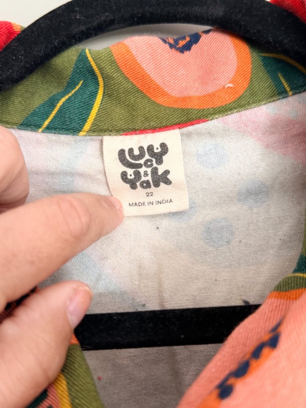 Lucy & Yak Short Jumpsuit in Limited Edition Green/Fruit Print Plus Size - Picture 2 of 4
